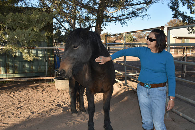Tolani and rescue horse, Huckleberry.