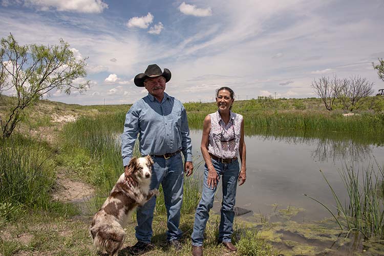 The Hightower family was named the 2019 Conservation Ranchers of the Year by the Andrews County Soil and Water Conservation District Board for their land improvement efforts. Photo by Donnie Lunsford, NRCS.