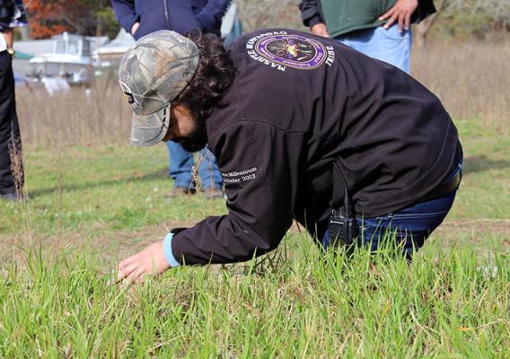 Scott Snell and Chris Miller of the NRCS Plant Materials Center worked with the tribe to visit sites where these indigenous plants used to be more plentiful and collected seeds
